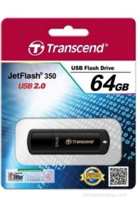 Transcend JetFlash 350 64 GB Pen Drive(Black)